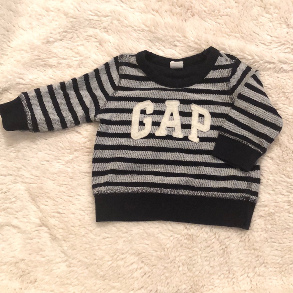 GAP sweatshirt grey and navy, terry cloth fabric